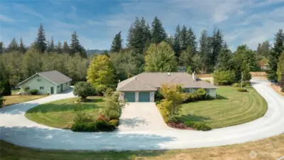 Large wrap around driveway
