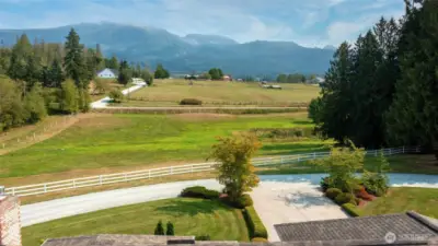 Toward the fenced pasture