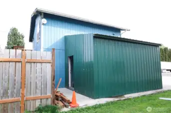 ADU entry behind the carport