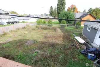 Backyard of the main house from the ADU entry