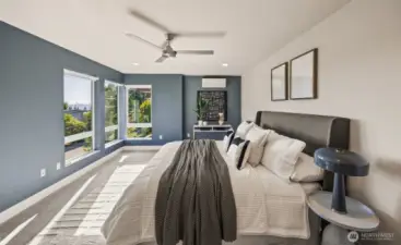 Enjoy the water view from primary bedroom