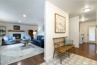 View from front door into Living room & entry