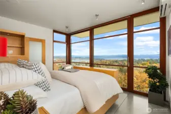 Primary suite enjoys the view.