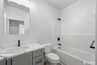 Bathroom #2 near the extra bedrooms.