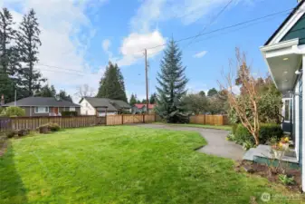 View looking out at the front yard.