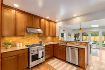 Comfortable, open concept.