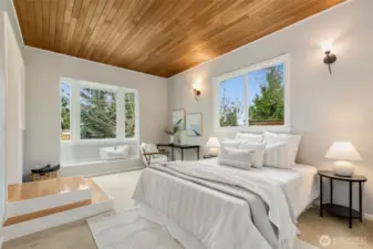 Flex room that can be used as a WFH space or guest space with a 3/4 bath.