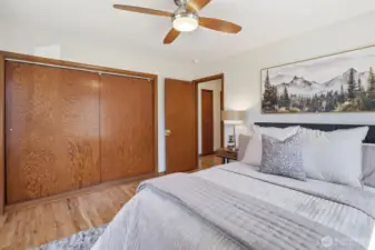 Large closet with built-ins.
