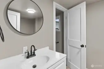 Primary bathroom and closet