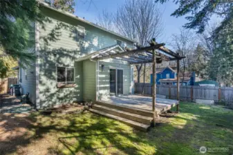 Deck and pergola for added charm