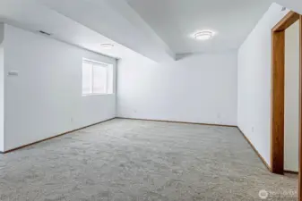 HUGE main basement room would be great for a rec room, playroom, etc.