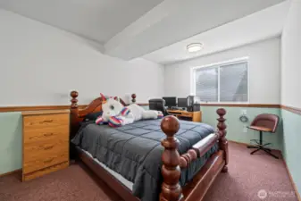 Bedroom in the basement.