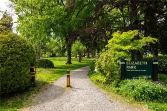 Enjoy the perks of living in a walkable neighborhood, with Elizabeth Park just minutes away.