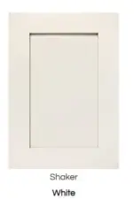 Cabinets throughout the home are white maple shaker.