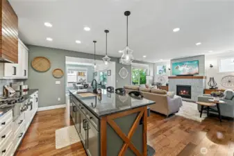 Generous sized great room with a true dining room.
