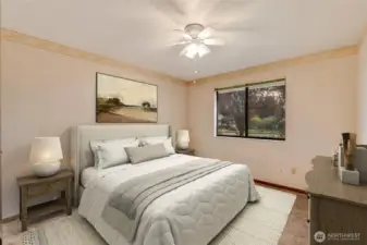 Bedroom 1  [This photo is virtually staged.]