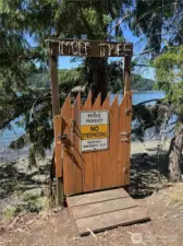 Timber Tides Beach entrance