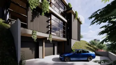 Driveway and garage.