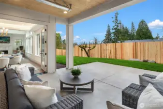 Private outdoor covered living area
