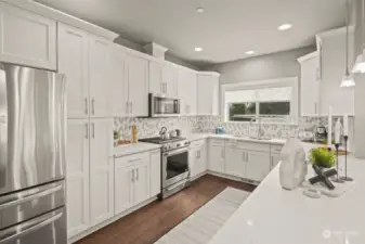 beautiful soft close white cabinets