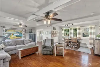 living room open to formal dining room