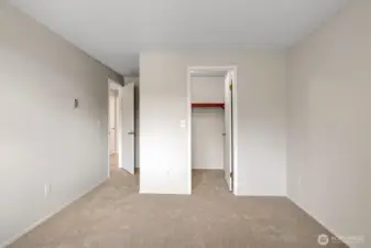 Second bedroom with walk-in closet.