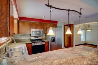 Stainless appliances stay with the home.
