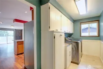 Laundry room located off of the kitchen