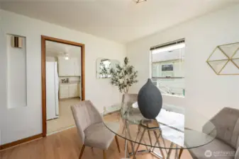 Convenient dining area just off kitchen.