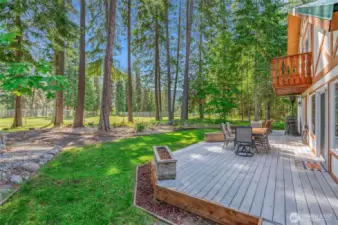 Large deck and golf course