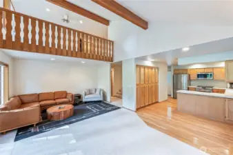 Open living room and loft