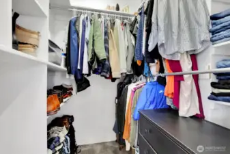 Primary walk in closet