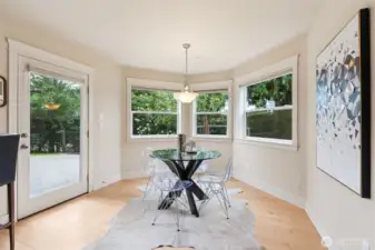 Kitchen eating area with access to your patio.