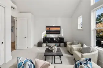Upper Floor Bonus Room w/ Oversized Windows And Attached Bathroom.