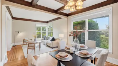 Dine, relax, and entertain in this inviting, light-filled main level.