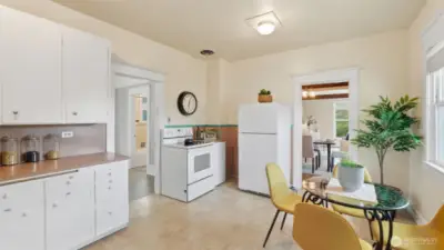 Perfect for both meal prep and morning coffee, this kitchen is designed for comfort and ease.