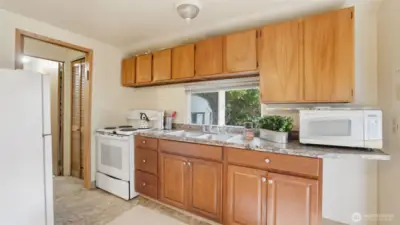 Cook, dine, and live comfortably in this well-equipped ADU kitchen.