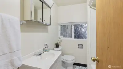 This private ADU bathroom provides independence and comfort for guests or renters.