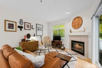 Ample space for a comfortable seating arrangement in this living room.