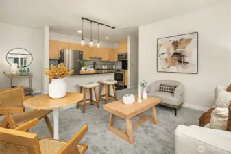 Open living space- great for entertianing.