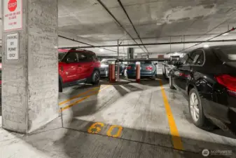 1 secure parking spot.