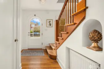 Entry with coat closet.