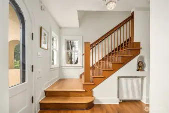 Classic front staircase.