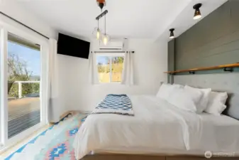 Ultra private primary bedroom.