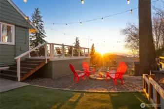 Sunset from side yard.