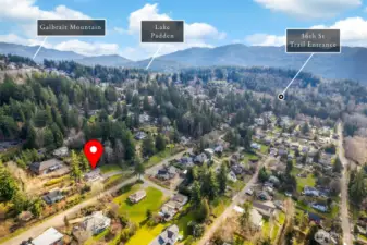 Perched above Fairhaven and Bellingham Bay, with Lake Padden and trail systems as your backdrop. Padden Gorge trail starts at the end of 36th st. Bike to Galbraith from your house on trails, or enjoy the proximity of these beautiful walking trails.