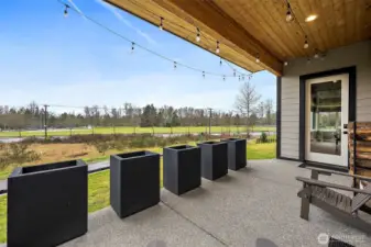 Walk out patio off the 4th bedroom and media room
