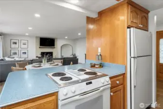 Enjoy your guests while cooking in the open kitchen, living and dining area.