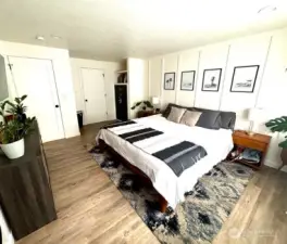 Master bedroom with walk-in closet