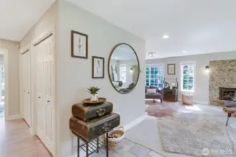 Entryway and coat closet and storage
